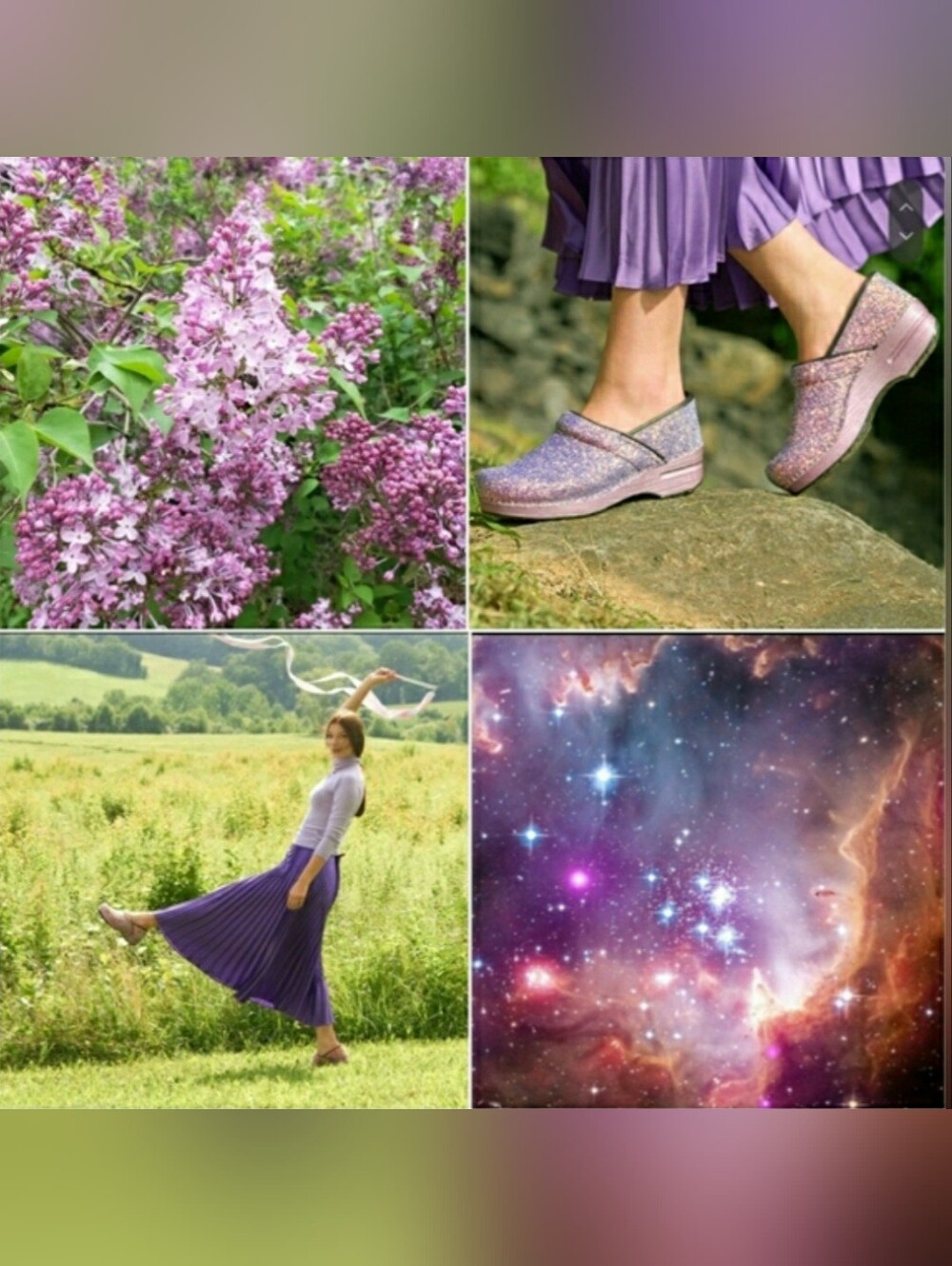 Lilac Dansko Pro Glitter Clog Sparkle Fairycore Festive Boho Cottage Prairie 🌿 - Picture 8 of 12